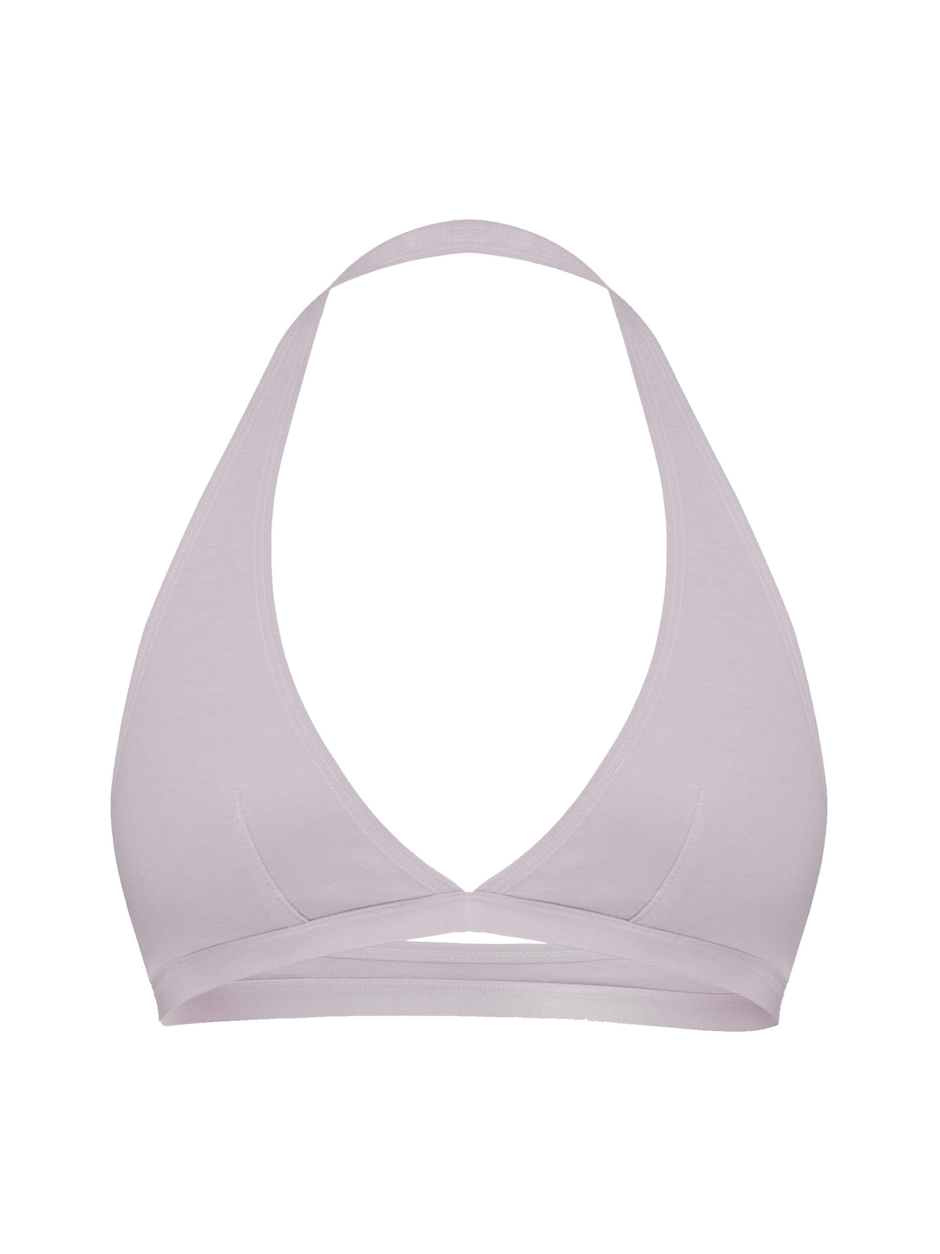 ROMY - Neckholder-BH, rosegrey, Shootingmuster